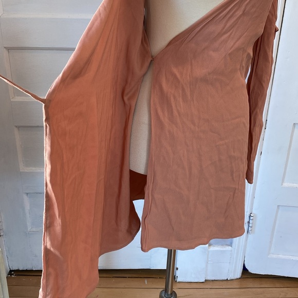 Lovers + Friends Love Letter Tan Wrap Dress, Size S - Picture 12 of 14